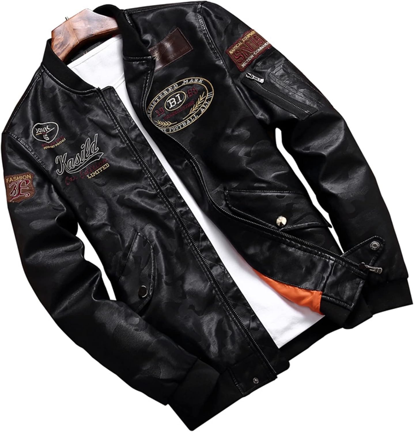 革ジャン PUレザージャケット メンズ ライダースジャケット お洒落 ブルゾン 男性用 カジュアル ジャンパー アウター 細身 スタジャン 立ち襟 春秋冬 アウター 防風防寒 バイクジャケット バイカ｜Yokos