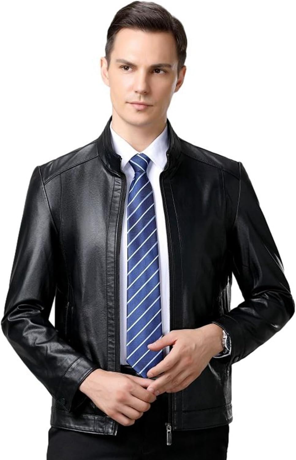 レザージャケット 本革 ラム革 ライダースジャケット メンズ レザーコート ショート丈 ブルゾン シンプル ジャンパー カッコイイ 革ジャン 秋服 カジュアル ビジネス 薄手 アウトドア 大きいサイズ