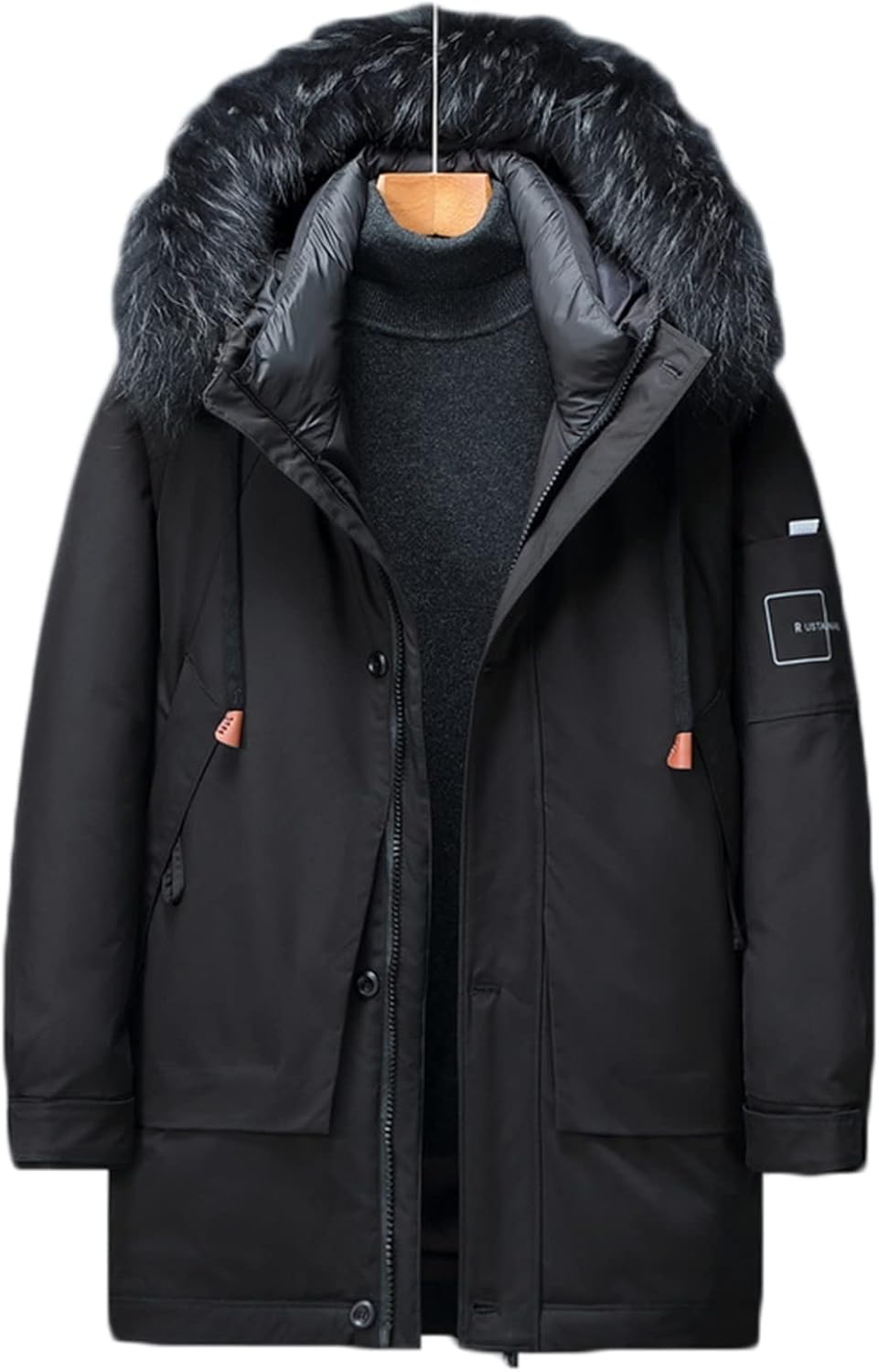 ダウンコート メンズ 冬 ダウン90 ロング ダウンジャケット 厚手 アウター フード付き ファー取り外し可 冬服 あったか 保温 防風 防寒コート カジュアル 普段使い アウトドア 通勤 通学 キャ｜Yokos