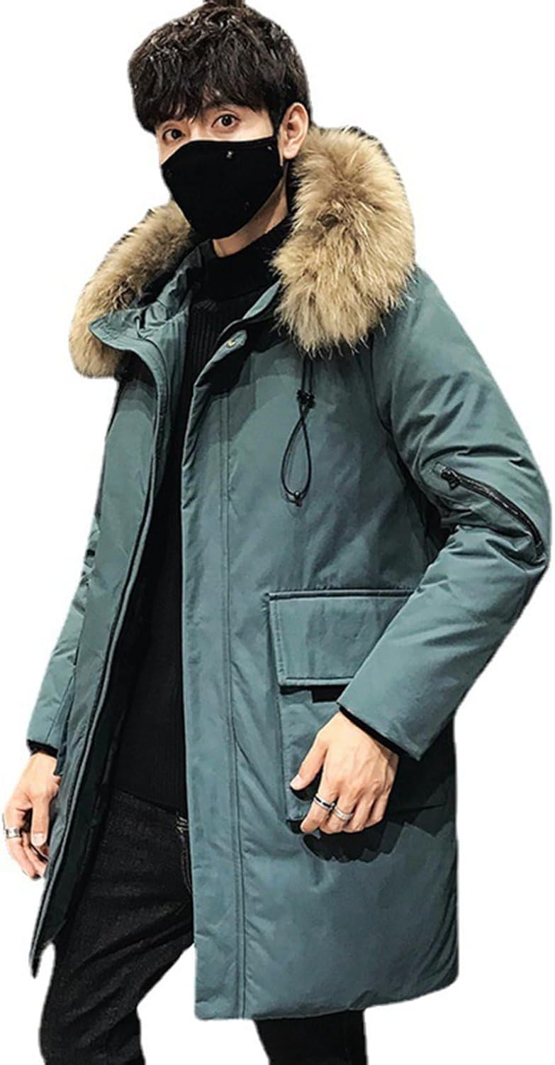 メンズ ダウンコート ロング 冬服 アウター ダウンジャケット 防寒着 カジュアル おしゃれ ストリート ファーフード付き 保温 暖かブルゾン ワークウエア ジャンパー ミディアム丈 アウトドア カッ
