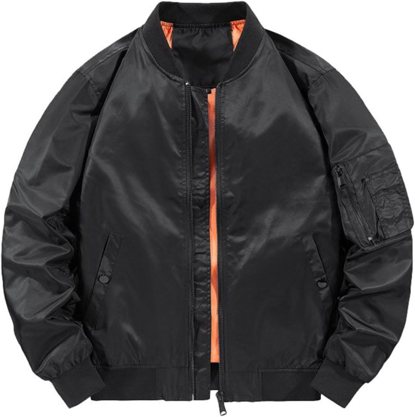 フライトジャケット MA1 中綿ジャケット メンズ ミリタリー ブルゾン 冬服 シンプル 無地 厚手 アウター 撥水 あったか 防寒着 カジュアル 普段使い アウトドア ハイキング 大きいサイズ