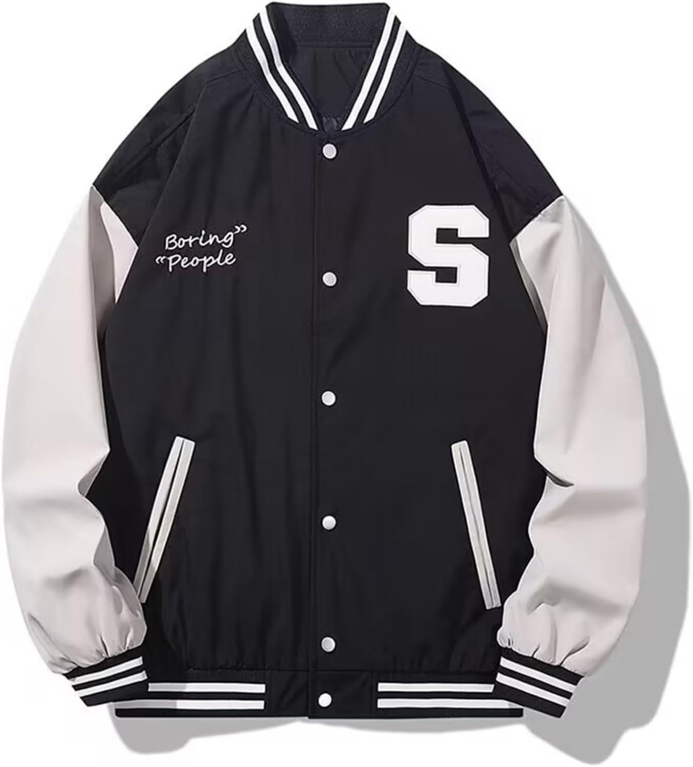 楽天市場】スタジアムジャンパー バイカラー 刺繍 スタジャン メンズ