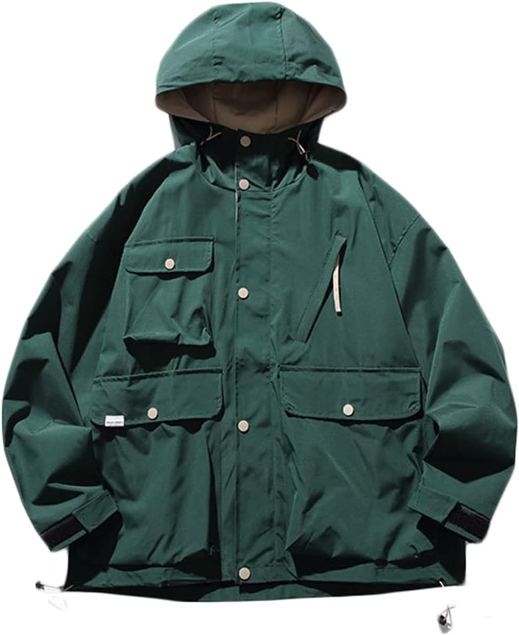メンズ カーゴジャケット ジャンパー かっこいい ブルゾン ショート スプリングコート ウインドブレーカー フード付き 春服 長袖 多ポケット 薄手 アウトドア 通勤 通学 おしゃれ 無地 大きいサイ