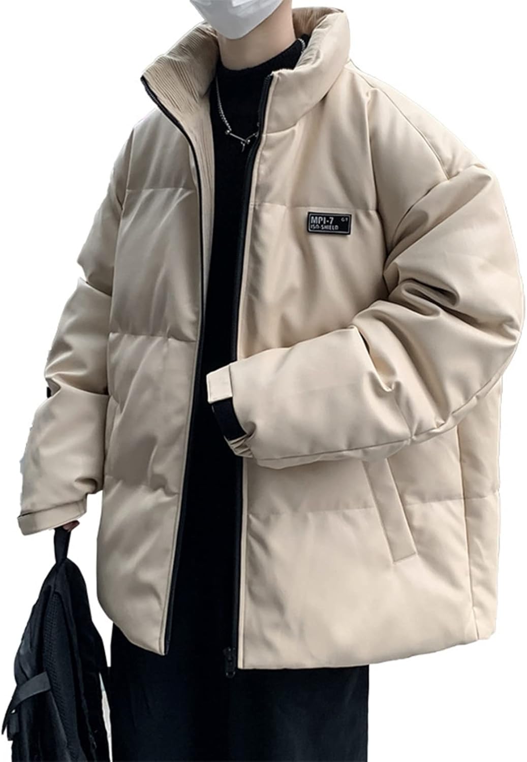 革ジャン 綿服 中綿ジャケット 冬用 メンズ ダウンコットン レザージャケット 厚手 防寒着 スタンドカラー 中綿入り 保温 あったか ライダース 大きいサイズ ゆったり カジュアル 普段着 通勤 通