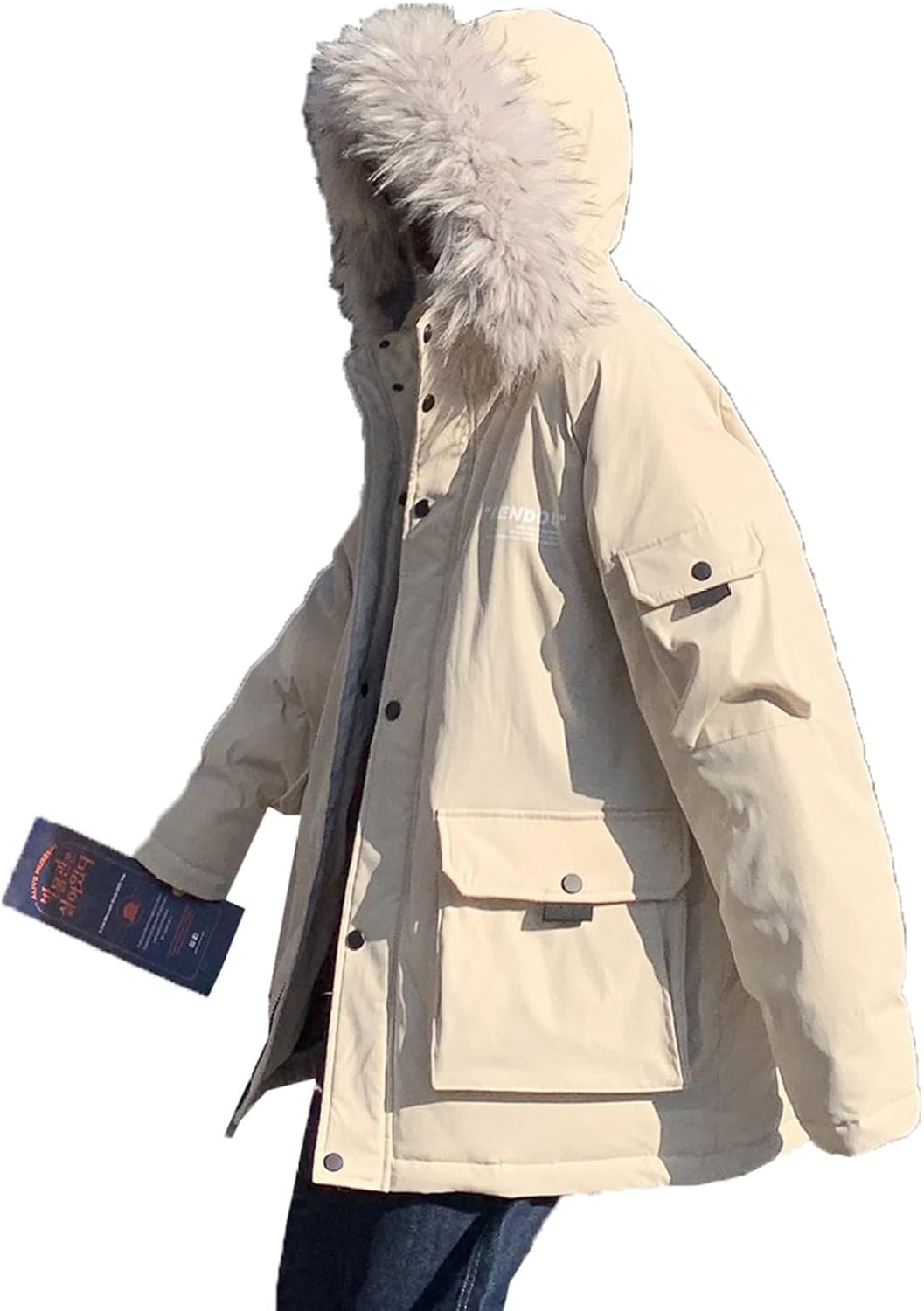 ダウンジャケット メンズ ファーフード付き 冬 フェザー カーゴジャケット 厚手 冬服 寒さ対策 防風 保温 ダウンコート ショート丈 アウター 作業着 ポケット おしゃれ 普段着 アウトドア キャン｜Yokos 22,452円
