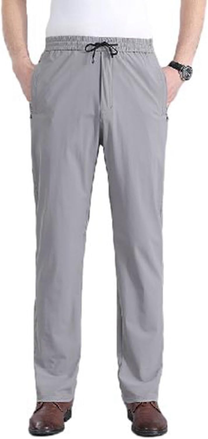 XL-5XL イージーパンツ 冷感 メンズ ロングパンツ 春夏 ストレッチ 大きいサイズ ビジネスカジュアル ストレート 高齢者 通気 薄手 スポーツ ゴルフウェア 紳士用 吸汗 速乾 蒸れにくい 無