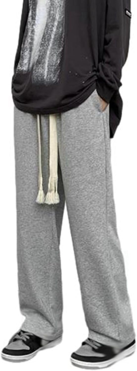 スウェットパンツ アクティブボトムズ メンズ ビッグシルエット ストレート ウエストゴム付き ロング丈 ワイドパンツ 春夏秋服 薄い 通気性 チノパン コーデやすい 無地 トレーニング 通勤通学｜Yokos 8,383円