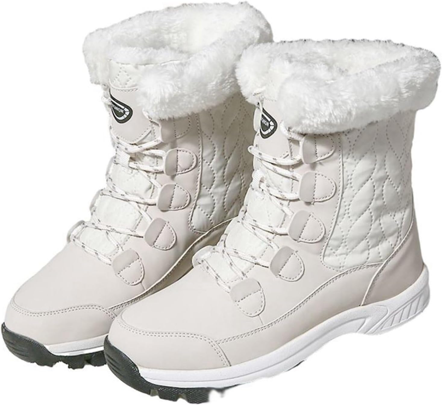 スノーブーツ 男女兼用 高筒 レースアップ ハイキングブーツ 裏ボア 登山靴 雪靴 大きい 雪対策 ミドルカット 冬 雪道 防寒靴 シンプル 脚長 歩きやすい 衝撃吸収 滑りにくい アウトドア キャン