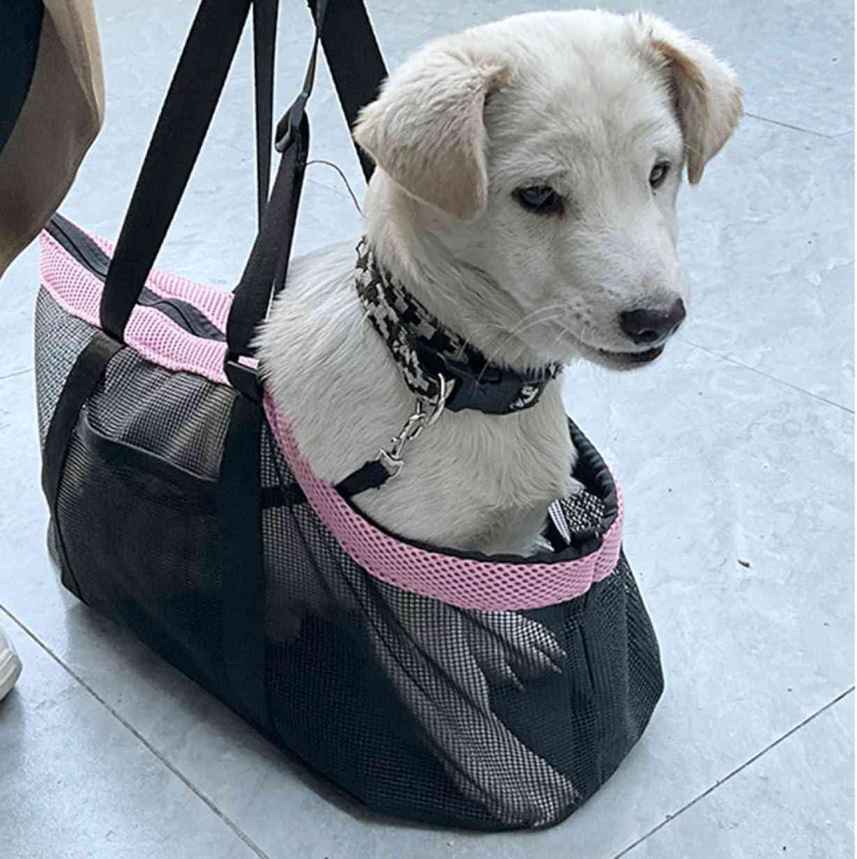 猫 キャリーバッグ ペットキャリーバッグ お出かけ 通気性 犬キャリー F 2way ピンク ショルダー コンパクト 手提げキャリーバッグ 飛び出し防止リード付き 犬用キャリーバック 車載 旅行 通院｜Yokos