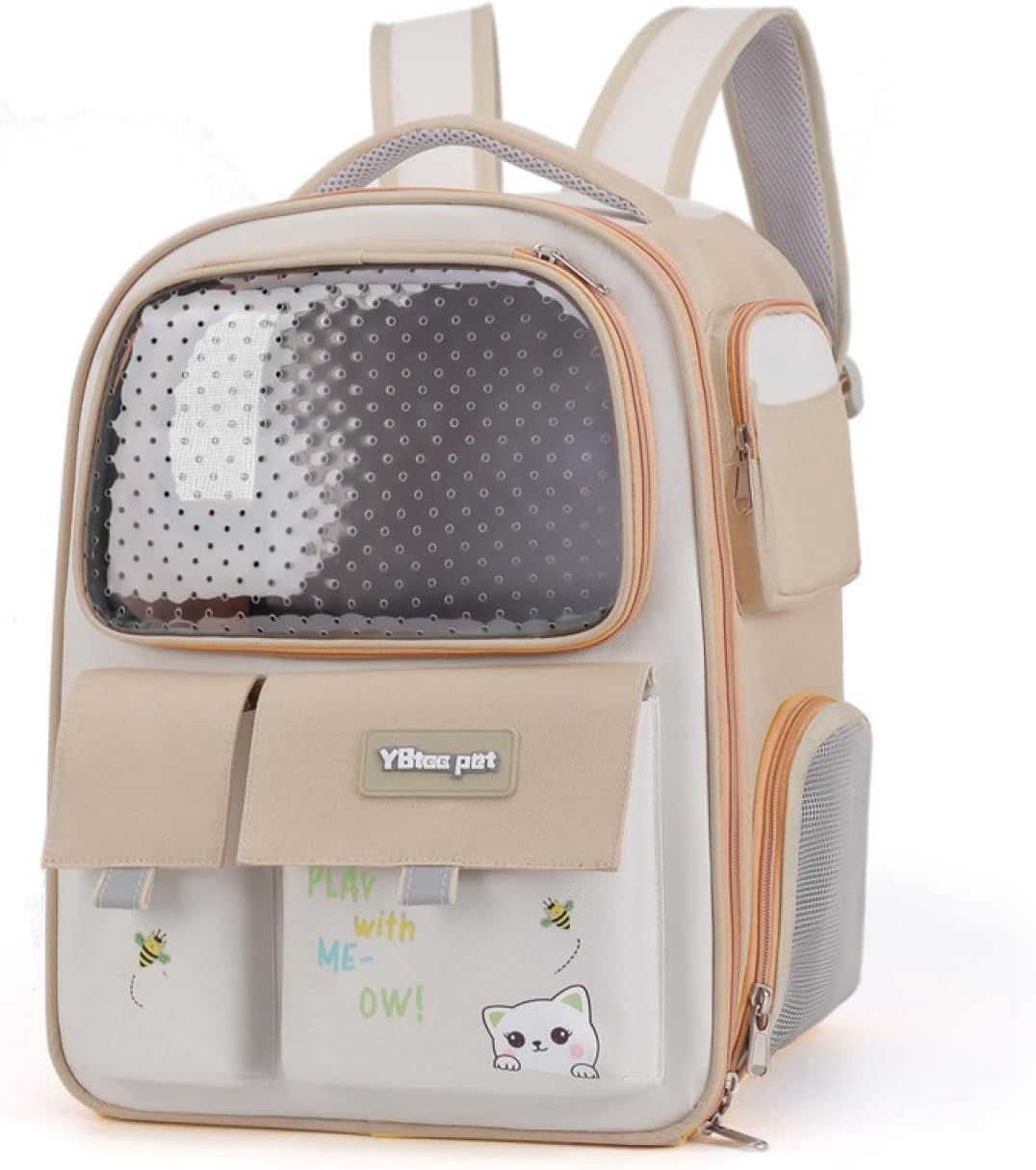 ペットリュック 犬 小型犬 猫 キャリーバッグ ペットキャリー リュック ペットキャリーバッグ 猫 折りたたみ 犬 キャリー 猫用キャリー ネコ コンパクト M 犬キャリーバッグ 散歩 電車 カーキ