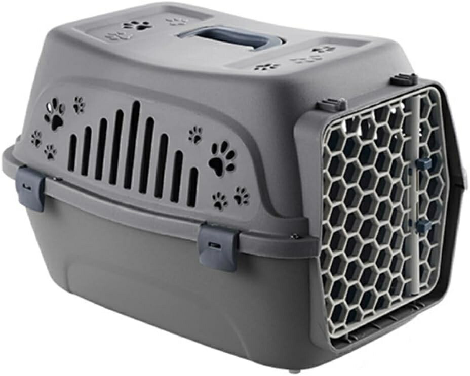 ペットケンネル 犬 キャリーケース ペットキャリーケース 小型犬 ペットキャリー キャリーケース グレー キャリーバッグ ペット ペット用 犬用 猫用 コンテナ お出かけ 旅行 通院 飛行機 ドライブ