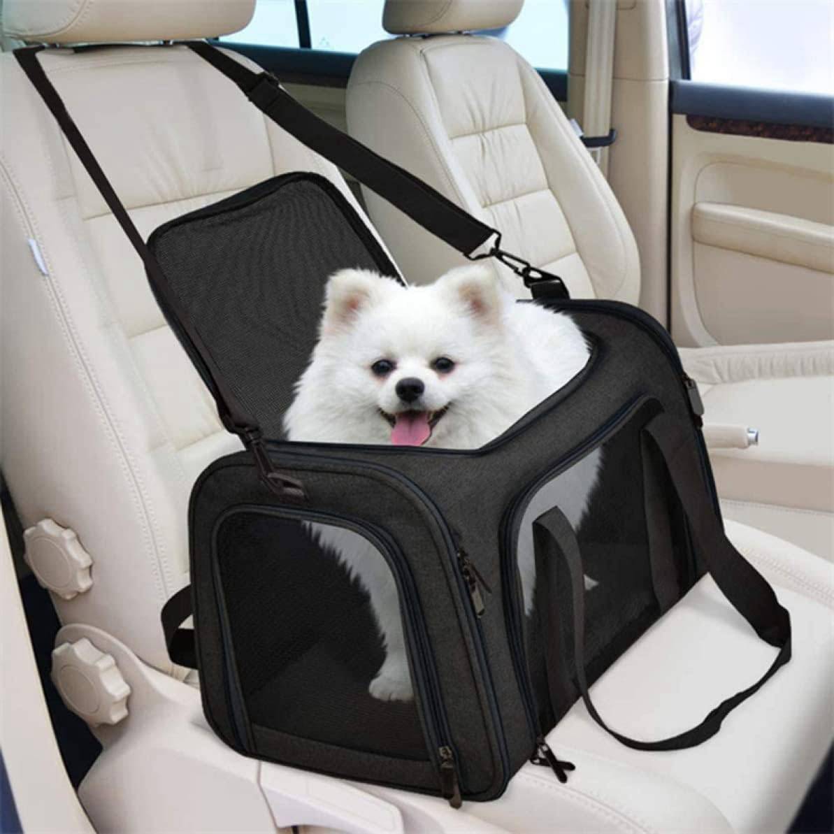 2WAY ペットキャリー バッグ ベッド 犬用キャリー ブラック L 折りたたみ可 通気性 ドライブ 犬 猫 リュック 手持ち 肩がけ お出かけバック ペット用 ショルダーバッグ 調節可能 おしゃれ 12,007円