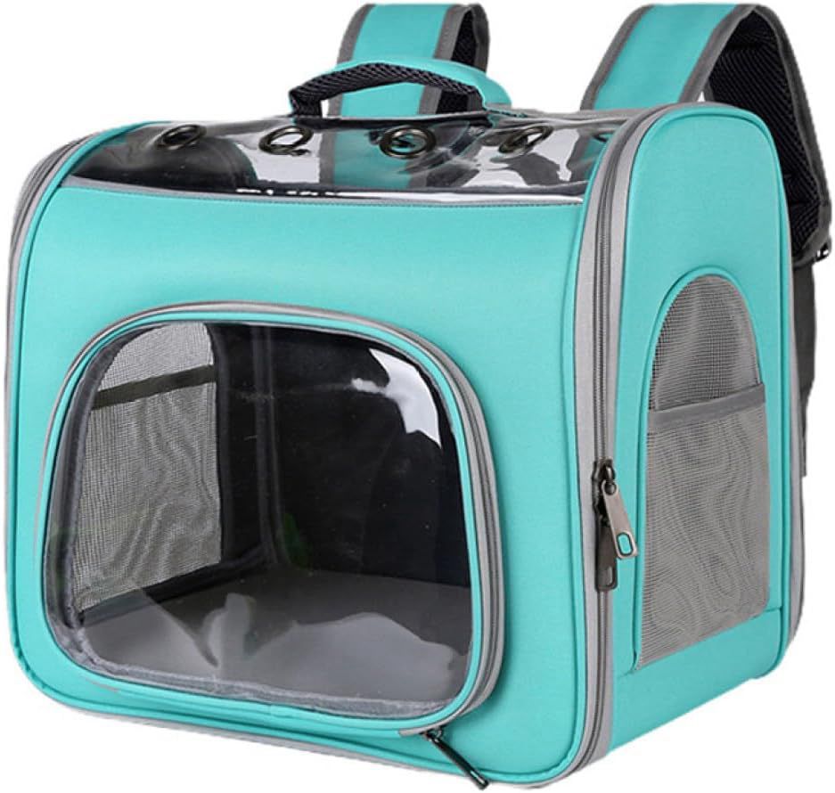 ペットキャリー バッグ 折り畳み 3way 猫 キャリー ペットリュック グリーン 軽量 中?大型猫?小型犬?うさぎ用 リュック キャリーバッグ 通気性 飛び出し防止リード付き お出かけ 旅行 通院｜Yokos