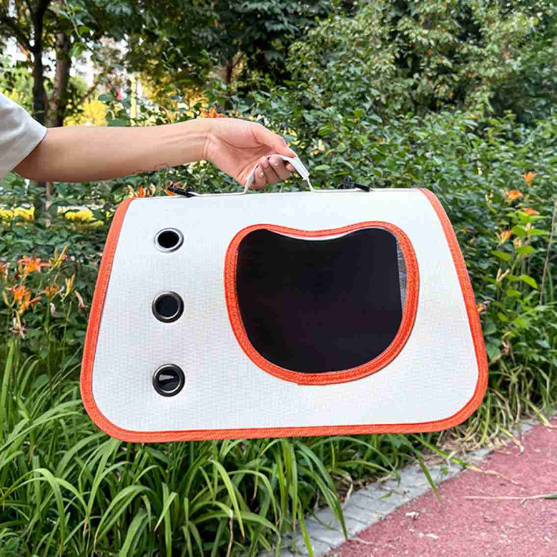 40*26*26cm ペット ショルダーバッグ オレンジ バックパック ペットキャリーバッグ 小型犬 猫用 2way ペットバッグ キャリー バッグ トート ペット用バッグ 車載 旅行 アウトドア 通|Yokos