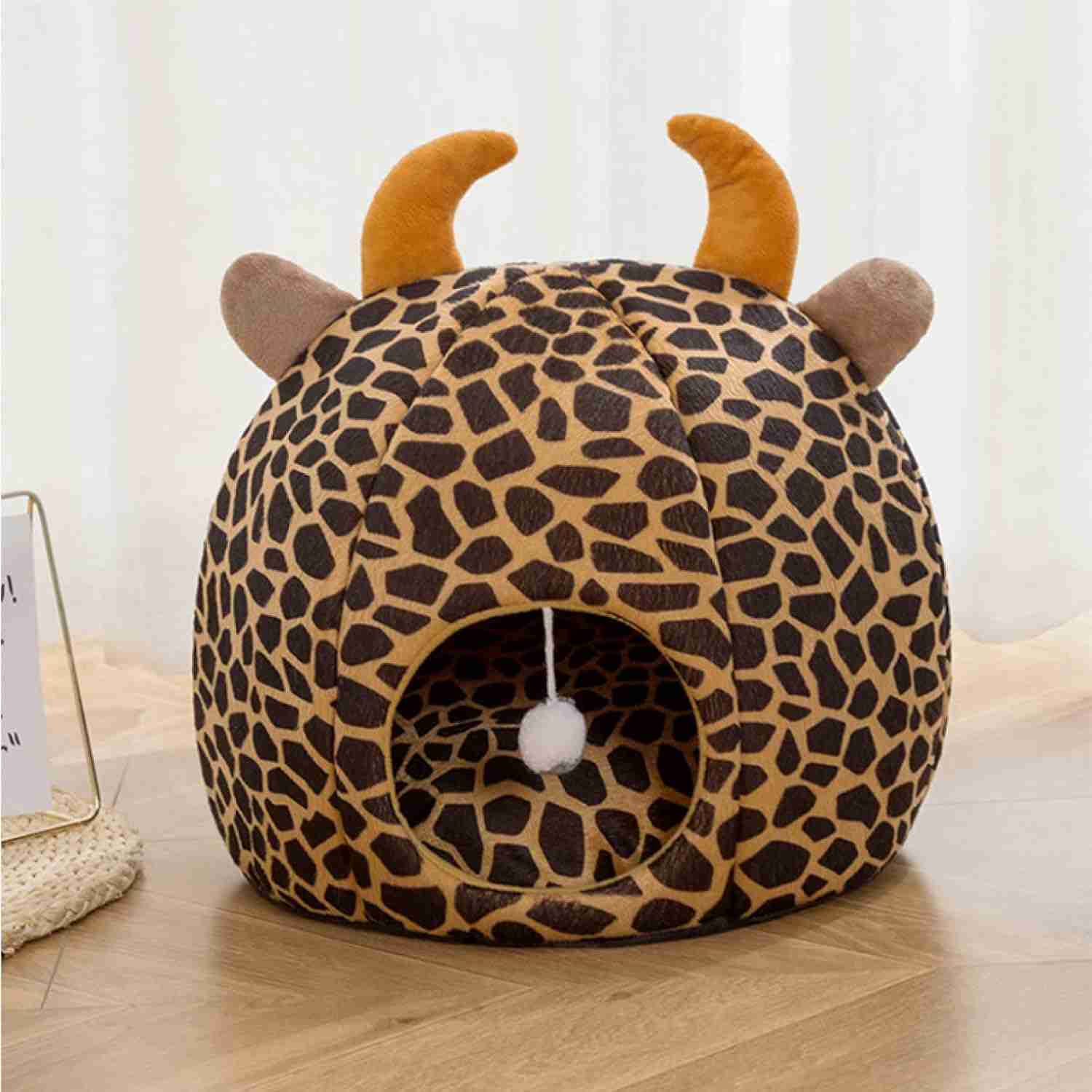 猫ハウス 猫 ベッド ドーム型 通年 ペットハウス 寒さ対策 保温防寒 45*41*28 快適 柔らかい 設計 暖かい 猫用寝袋 滑り止め 防風 取り外し可能 洗える ペットベッド ベッド 中小型犬猫
