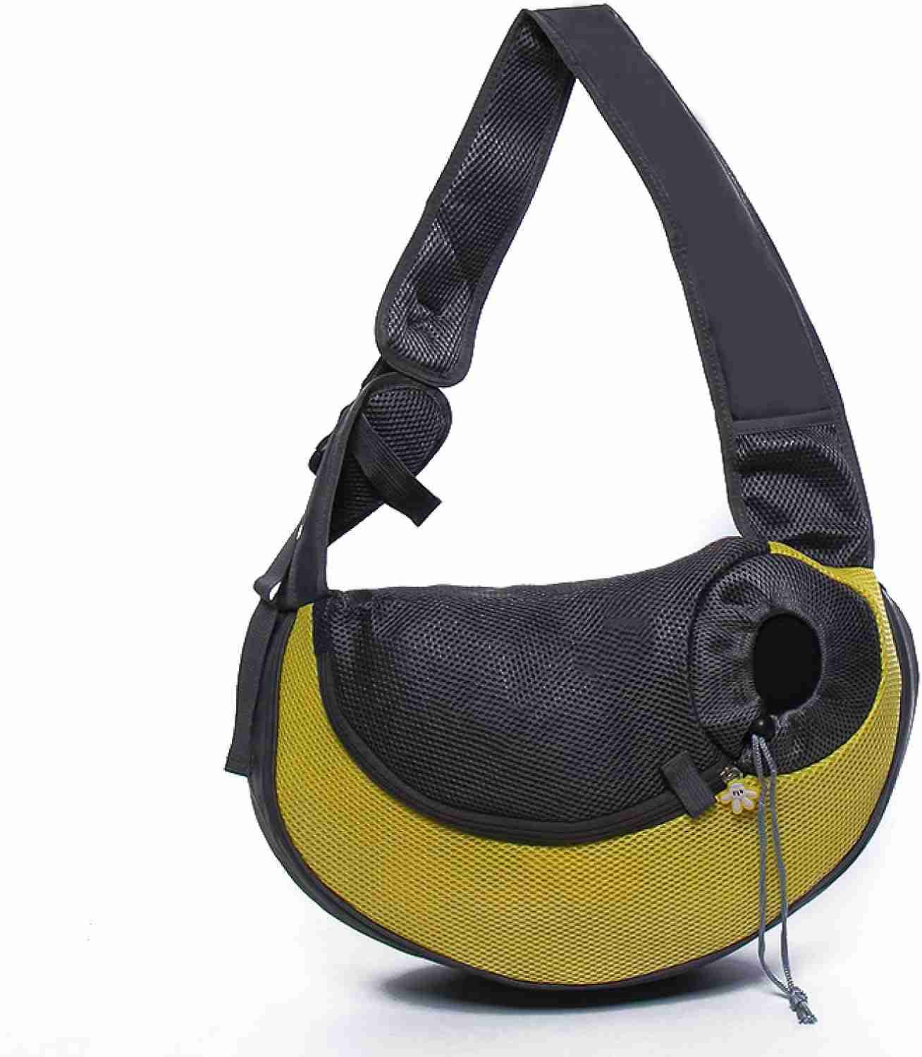 ペットスリング ペット バッグ 中型犬 犬用 キャリーバッグ バックル イエロー ペット スリング 抱っこ紐 45*13*28 ペットバッグ ショルダーバッグ 通気性 安全ロープ付き 通気性いい ギフ