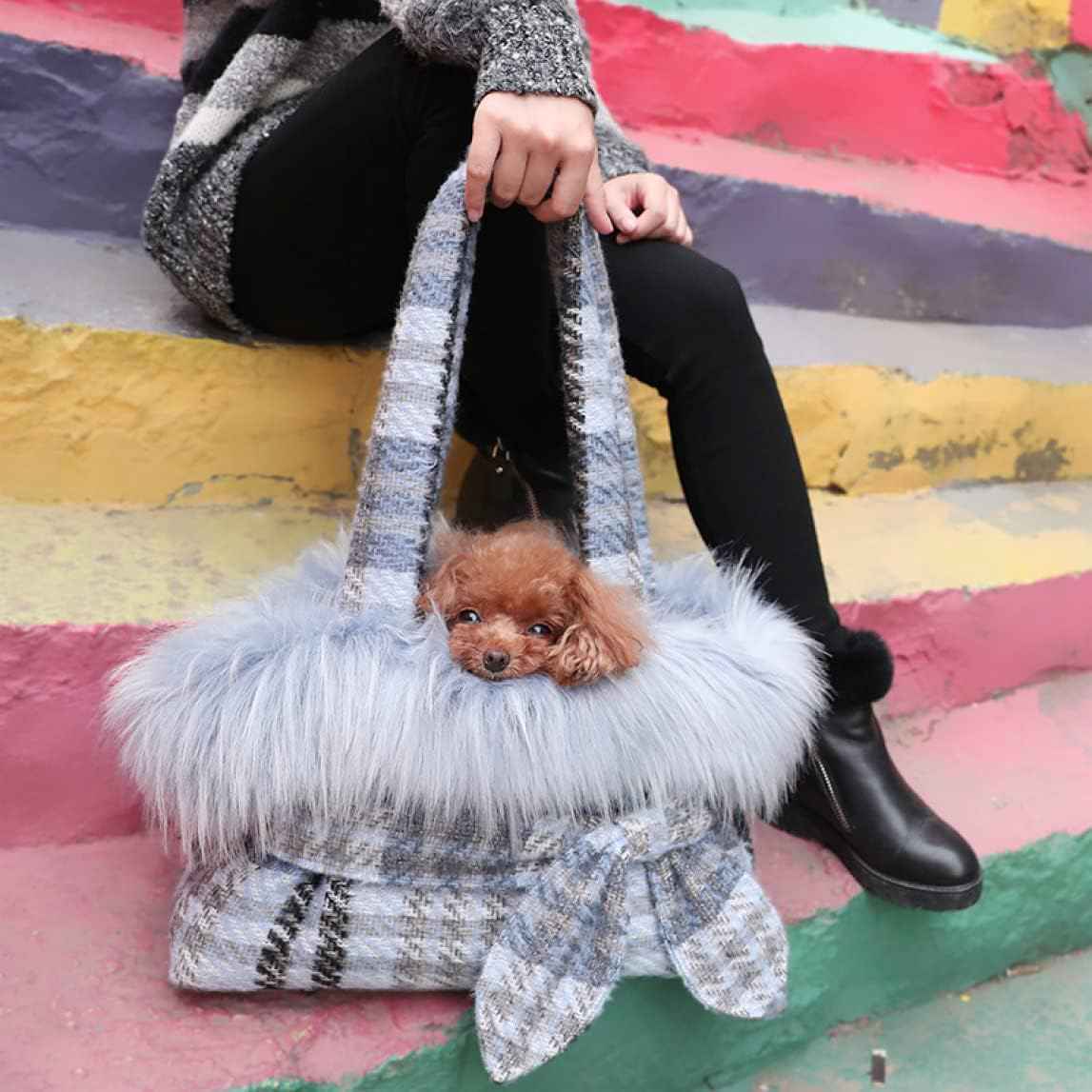 ペットキャリーバッグ 犬 猫 M キャリー 折りたたみ 猫 キャリーバッグ 小型犬 ショルダー ペットキャリーケース ブルー 軽量 お出かけ お散歩 ペットキャリーバッグ ショルダー 小型犬?猫向け｜Yokos 29,649円