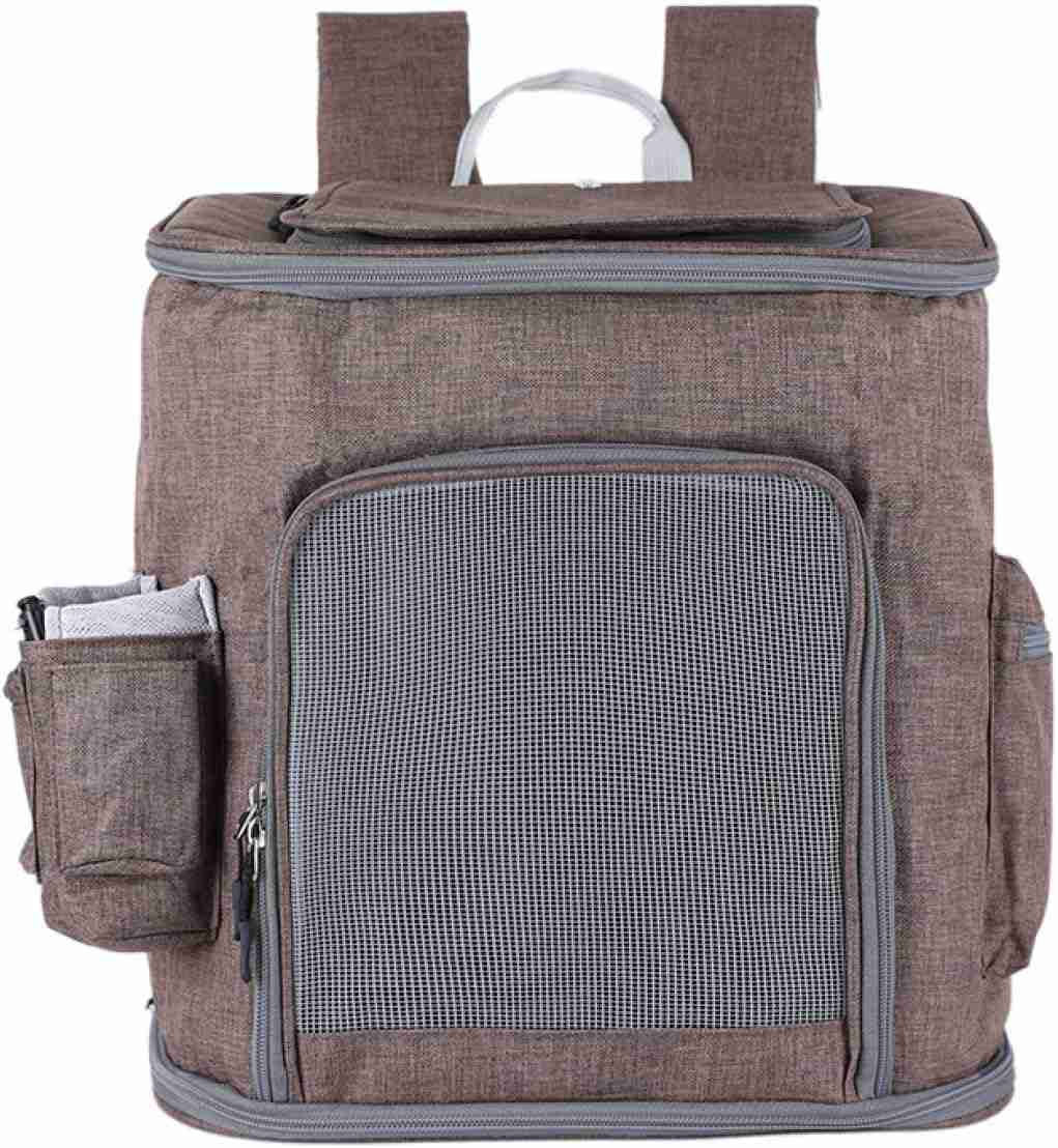 犬 猫用キャリーリュック 4kg耐荷重 ペットリュック ペットキャリー 犬 カーキ 猫 うさぎ 小動物 キャリーバッグ リュック 旅行 通院 散歩 軽量 ポケット付 折畳収納可 ペットキャリーバッグ｜Yokos