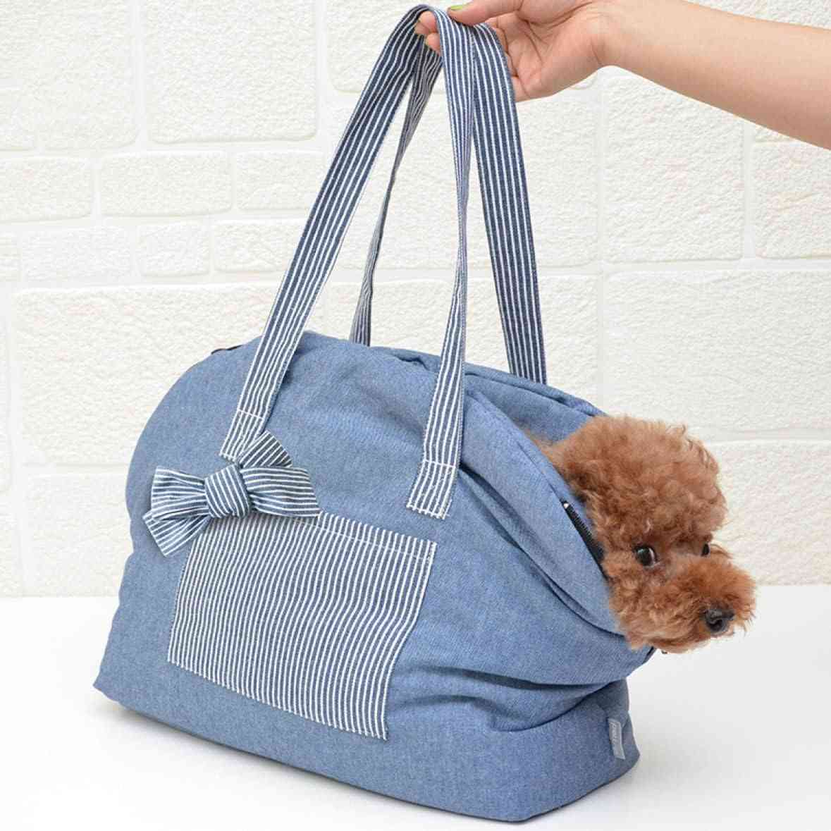 おしゃれ M ペットキャリーバッグ 軽い 可愛い 快適 犬キャリー バッグ 猫 通気性 ペットショルダーバッグ 猫キャリー バッグ 旅行 通院 散歩 電車移動 ブルー お出かけ ドライブ アウドドア