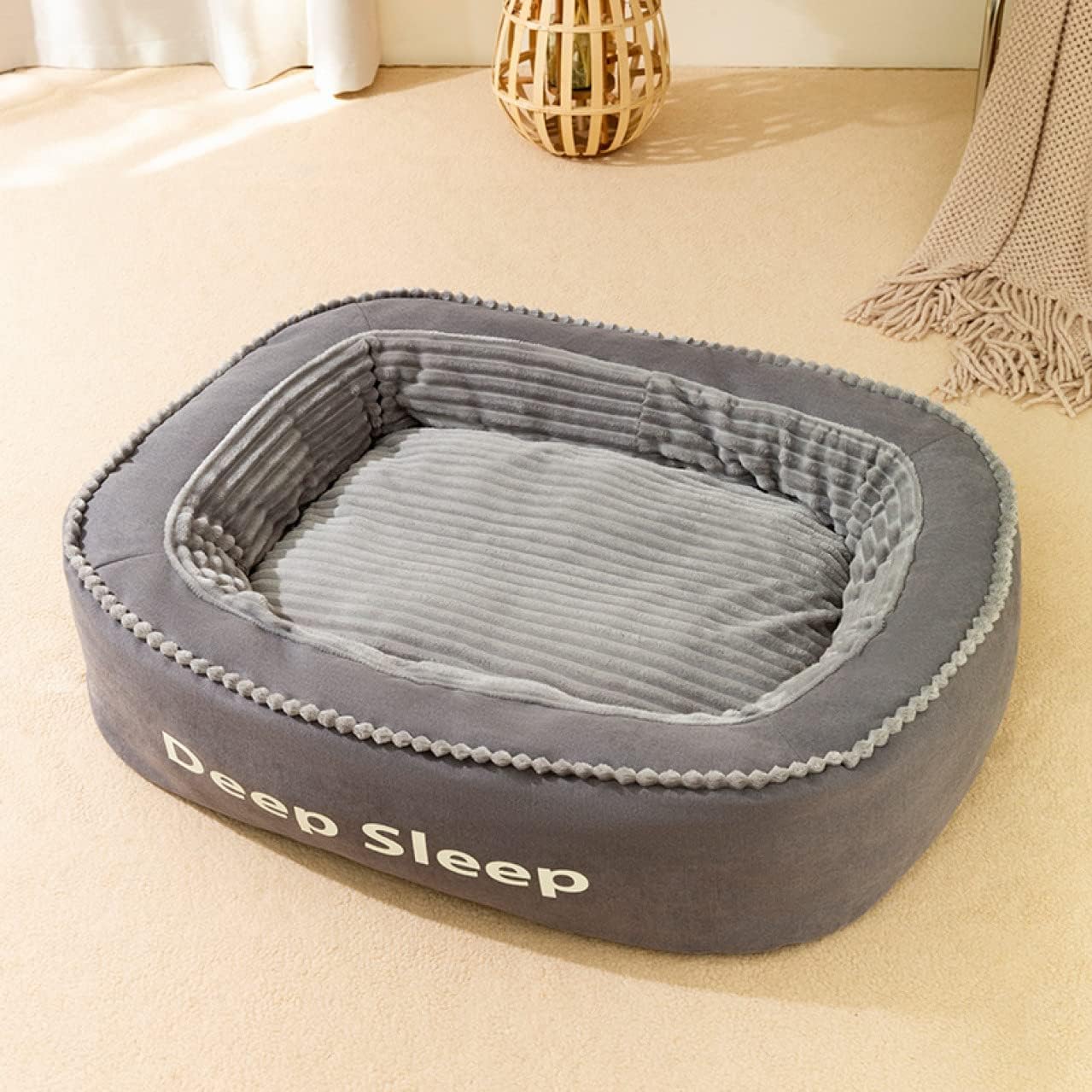 ペットベッド 犬 グレー 猫 ベッド ペット用ソファー 小型犬 中型犬 猫用 ペットソファ ペット用品 ペット用 グッズ ペットクッション 猫ベッド 犬ベッド ソファ 犬 ねこ あったかい 四季通用|Yokos