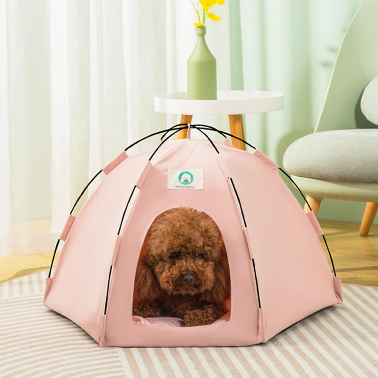 猫用テント 猫 犬 ベッド 猫ハウス ペットベッド ピンク 犬小屋 ドーム型 クッション ソファー 夏用ベッド 隠れ家 夏 おしゃれ ハウス 通気性 小型犬 可愛い 犬用ベッド ネコベッド 洗える 柔｜Yokos