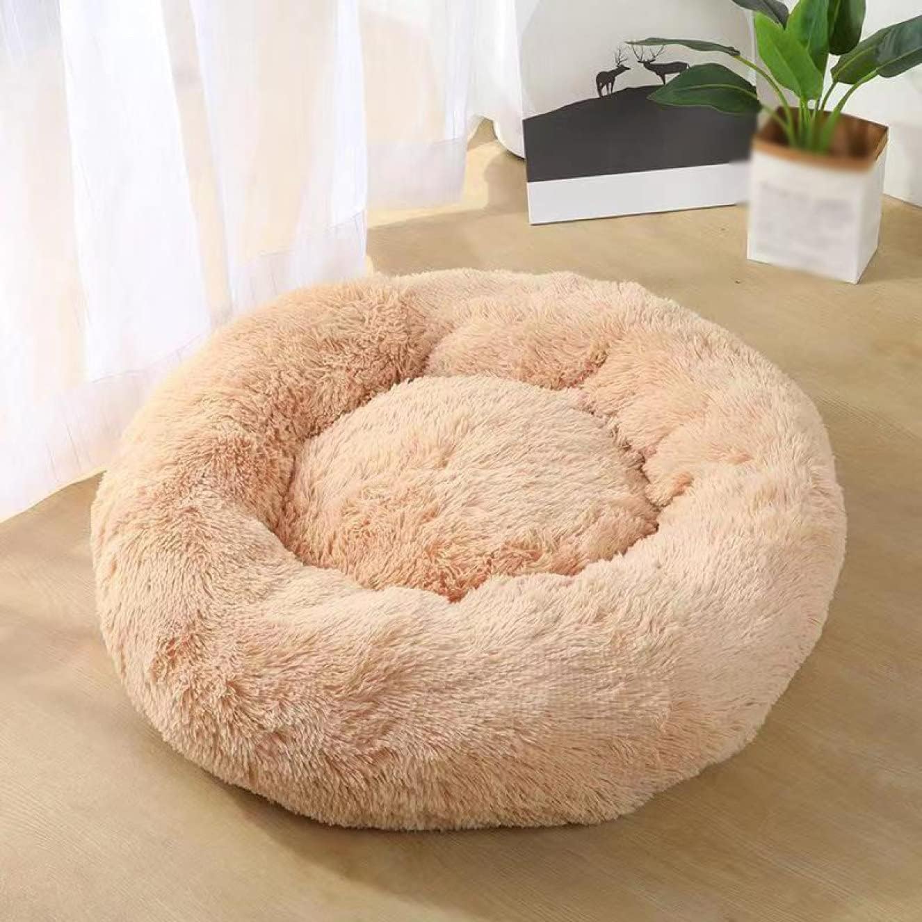 ペットクッション 猫 犬 ベッド ふわふわ 90cm 滑り止め 洗える ペットソファー 可愛い 円形 中小型犬用 マット 猫 ベッド 犬 ペットベッド 丸型 犬用ベット 高反発 耐噛み 猫クッション｜Yokos