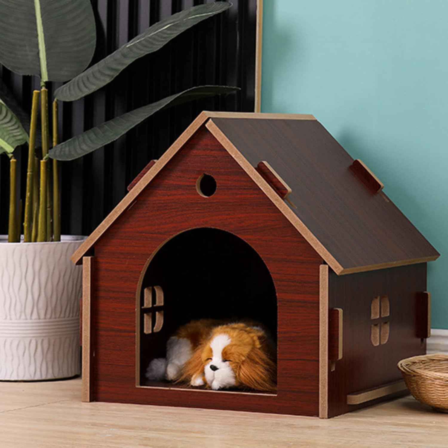 ドッグハウス 犬用品 79*62*74 取り外し可能 小型犬 猫用品 設計 犬小屋 春 小動物 ペットベッド 清新な 通気性 おしゃれ 猫ハウス クーション シニア犬 エレガント マット 安定感 ペッ