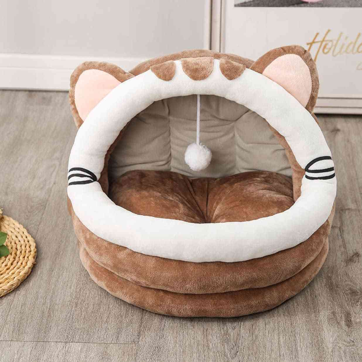 犬 猫 ペットハウス 犬ハウス ペットベッド 猫ハウス ドーム型ペットハウス 春 夏 秋 冬 分解して洗えます 小型犬 コーヒー 犬小屋 室内用 かわいい おしゃれ 遊び場 通年 暖かい巣 35*35