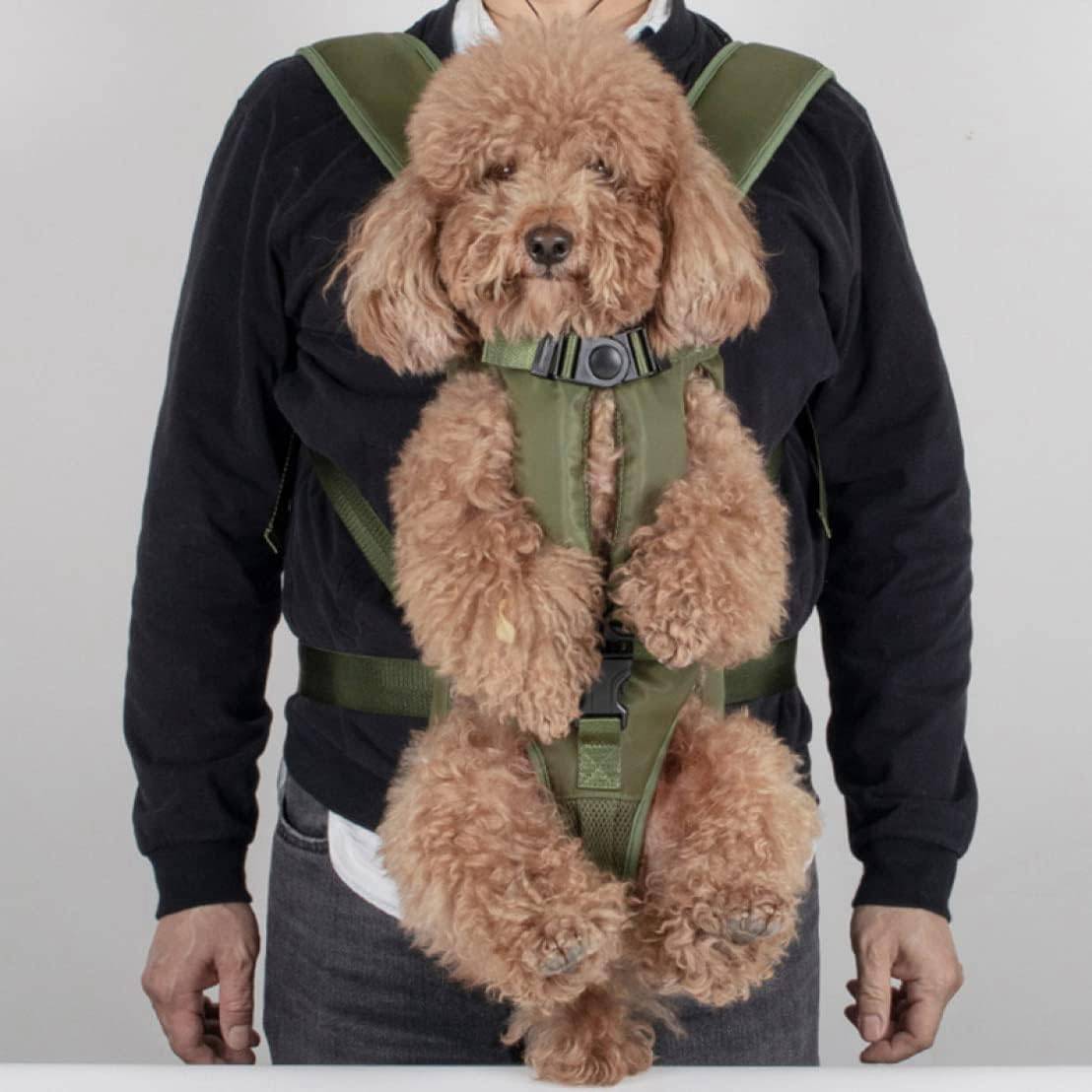 犬 猫 グリーン ペットキャリー バッグ ペット用 抱っことおんぶ兼用バッグ リュック型 抱っこ バッグ 肩が痛くなり 犬用 猫用 M 両肩ショルダー 両手開放 通気性 肩紐長さ調整可能 飛び出し防止｜Yokos