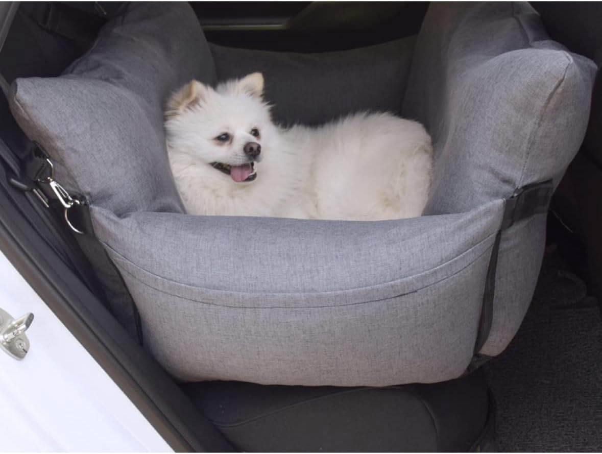 ドライブベッド ペットベッド ドライブボックス 夏用 ペット用 76*52cm ドライブシー 柴犬用 小型犬 中型犬 グレー キャリーバッグ 飛び出し防止 車酔い防止 水洗い可能 お出かけ 柴犬 軽自