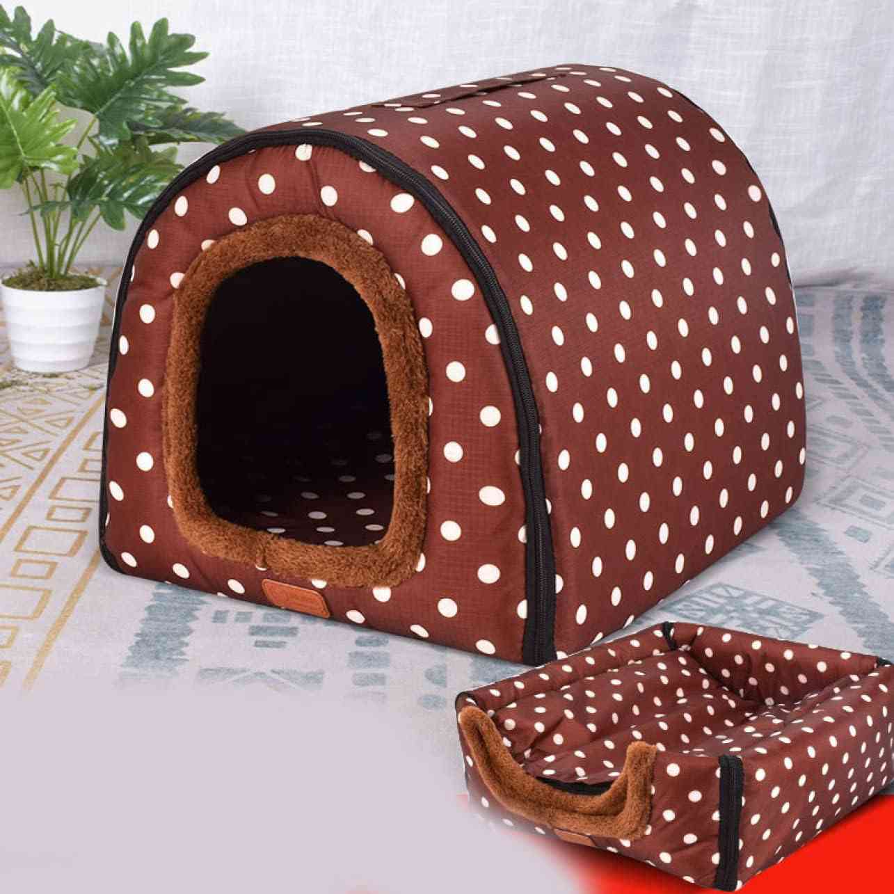 ペットハウス 犬小屋 L 室内 ペットベッド ドーム型 ペットベッド 可愛い 春 夏 秋 冬 オールシーズン 快適 小中型犬 寝心地 ペットハウス 寒さ対策 保温防寒 ベッド 休憩所 ふわふわ コーヒ