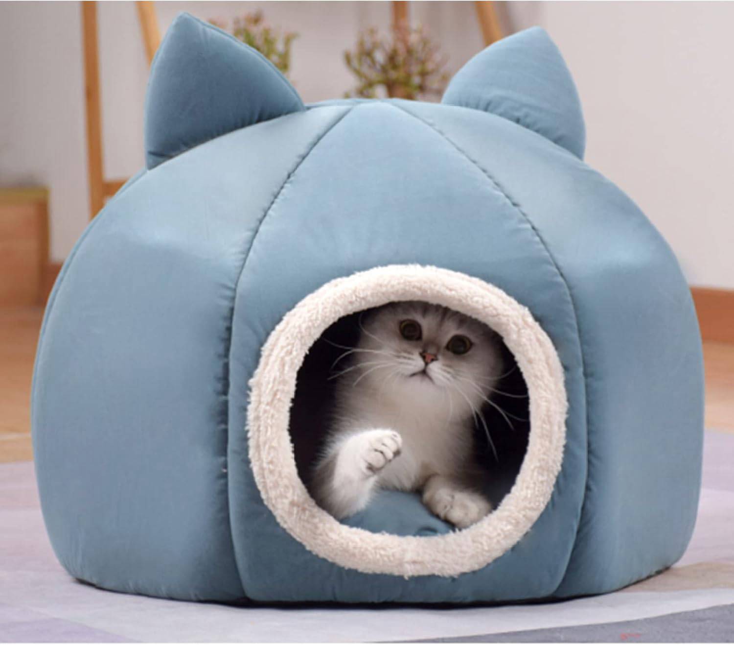 ペットベッド 犬 猫 ドーム型 ペットハウス 2way ペットソファー ドーム型ベッド 涼感マット L ペットクッション 夏用マット 猫用 犬用ハウス クッション 寝床 取り外し可能 洗える ふわふわ