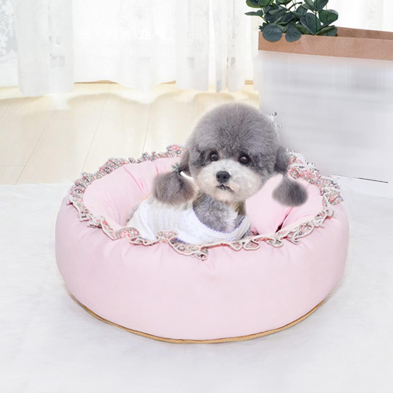 ペットベッド ピンク M 猫用 犬用 ベッド ペット キャットハウス ソファー ふわふわ ふかふか マット モコモコ あったか おしゃれ 快適 小型犬 猫ベット クッション ペット用ベッド 猫ハウス