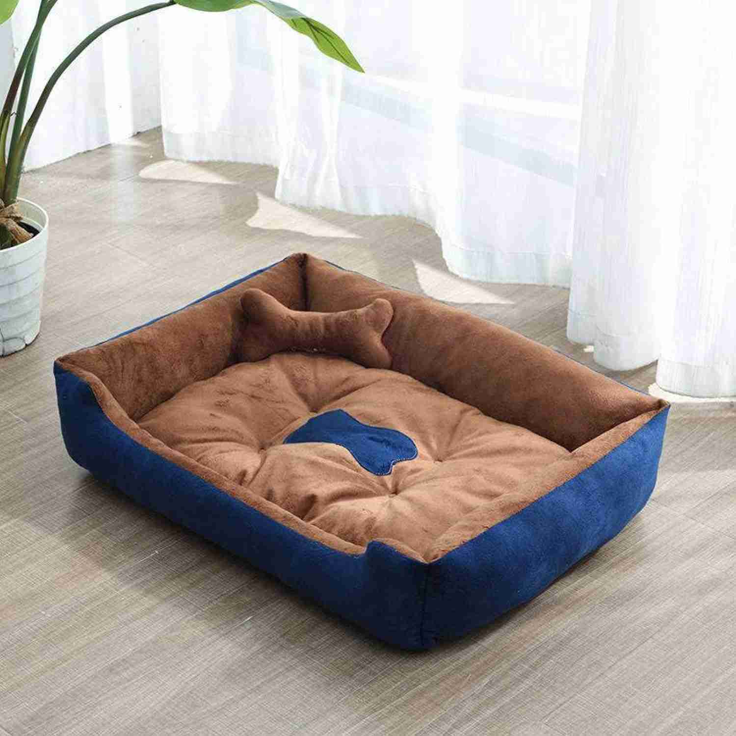 犬ベッド 洗える ふわふわ ペット用品 暑さ対策 犬マット ペットベッド 大型犬 60*45CM 柔らかい おしゃれ 老犬に 清掃しやすい マット 小型 小動物 中型犬 設計 スクエア型 ペットベッド|Yokos