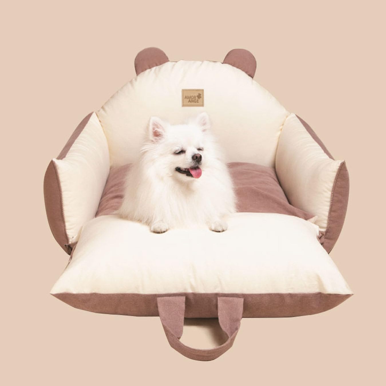 犬 車 ドライブボックス 中型犬 ドライブベッド 小型犬 猫 犬 ベッド ペットソファ ペット用ドライブボックス 車用ペットシート 飛び出し防止 リード付き 58*50*40cm 後部座席 お出かけ