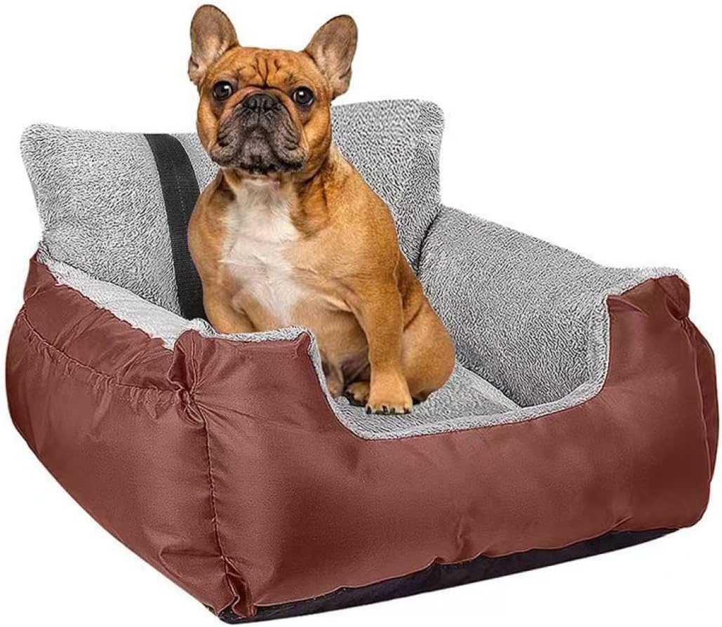 中型犬用 ドライブボックス 犬 車用ペットシート ペット用 ドライブシート キャリーバッグ 座席シート 55*50*35 車 コーヒー 小型犬 お出かけ 猫用 洗濯可 汚れにくい 旅行 ペットキャリー|Yokos