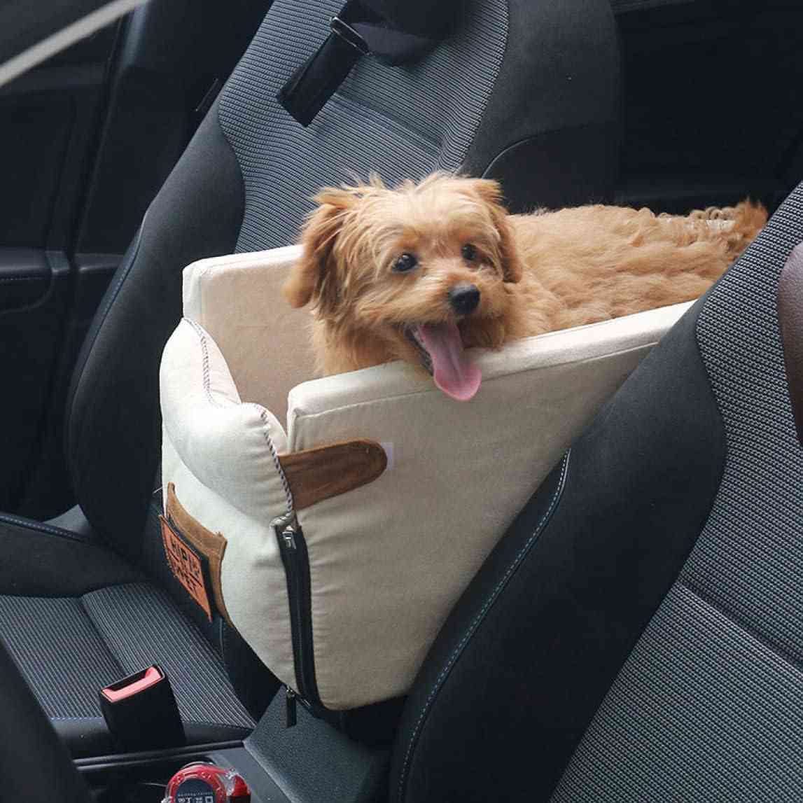 ペットベッド 車載用 42*20*22 ドライブベッド ペットキャリー 犬 車 ペットソファー ベージュ ドライブ 小型犬 中型犬 可愛い 車用 ドライブボックス 中型犬用ドライブベッド 防水 洗える｜Yokos