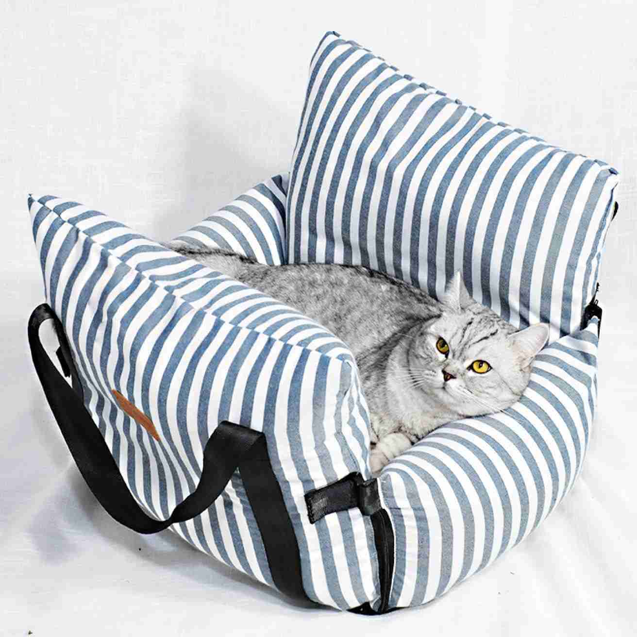 ドライブボックス 52*52cm ペット ソファー ドライブベッド ブルー 犬 ドライブ ベッド カーベッド 車 車用 ペットベッド ペットソファ いぬ イヌ ドライブ用品 ペット用品 旅行 お出かけ｜Yokos