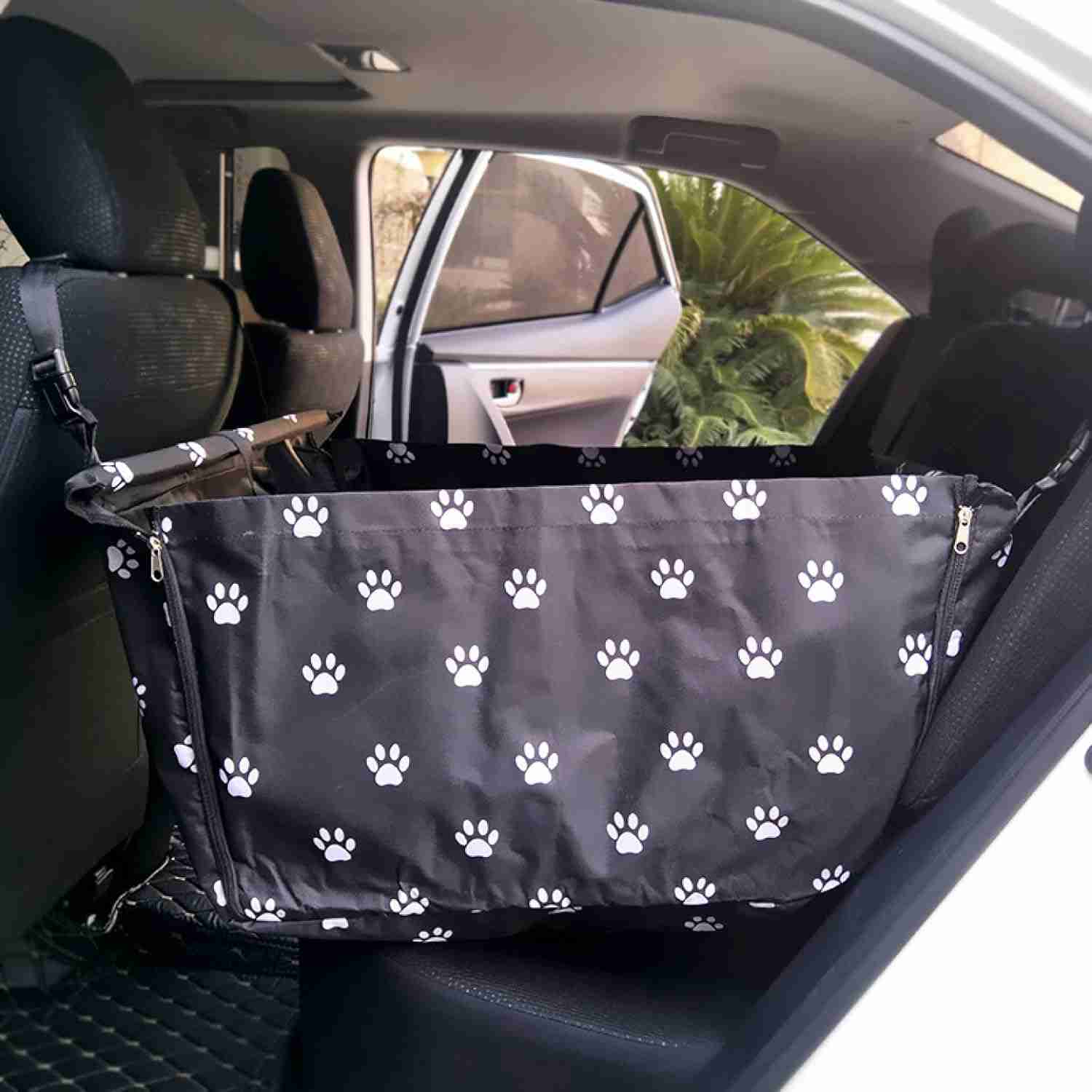猫?犬用 ドライブシート ドライブベッド 座席シート ペット用ドライブボックス 中型犬 猫用 キャリーバッグ 旅行 車載用 飛び出し防止 リード付き 汚れにくい 50*50*40 折畳み式 滑り止め付