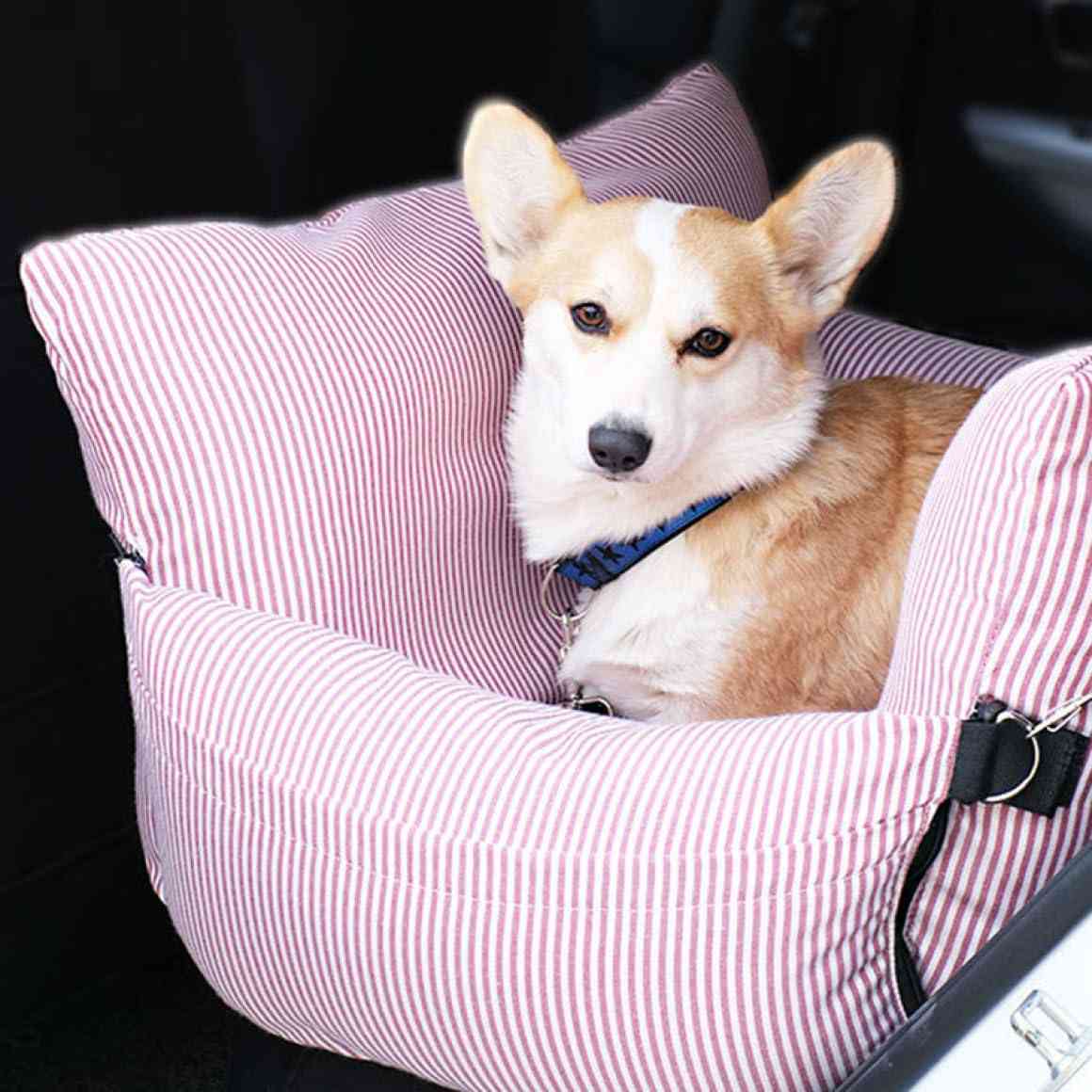 中小型犬 設計6 猫用ドライブボックス キャリーバッグ 76*52cm 犬 車 ベッドキャリー 車酔い防止 飛び出し防止リード＆フック付 簡単取付 耐噛み 柔らか ペット用ドライブボックス 洗える 車