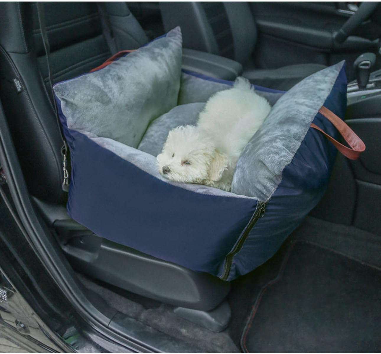 ドライブボックス 中型犬 犬 車 ペット用ドライブボックス ドライブベッド 洗える 小型犬 ペットキャリー カー用品 ネイビー おでかけ おしゃれ 2WAY 車載ベッド ドライブシート 60*60*3|Yokos