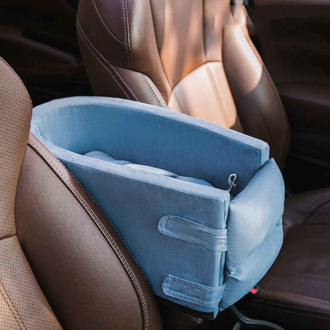 ブルー ペット用 ドライブベッド ドライブボックス 座席シート 車用ペットシート 飛び出し防止 ペットソファー ドライブ 猫 M 小型犬 ペットベッド 軽量 アームレス 汚れに強い 洗濯可能 お手入れ|Yokos