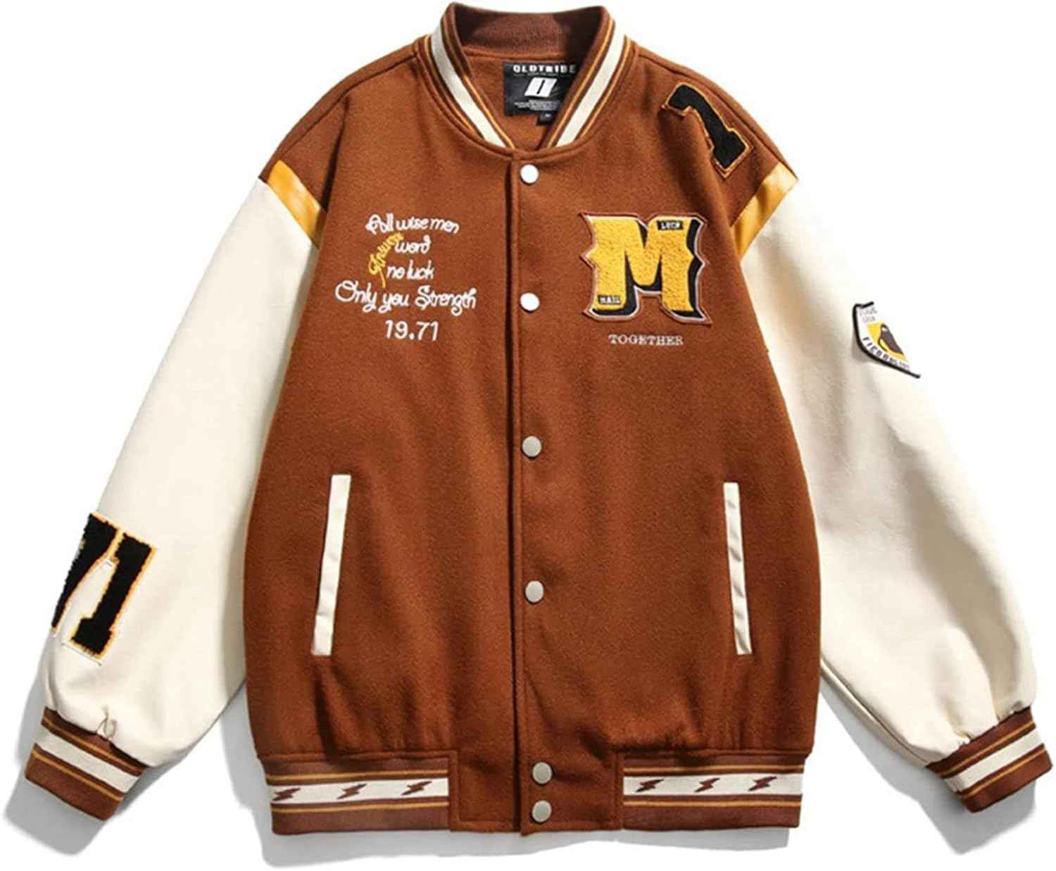 スタジャン メンズ ジャケット コート 春秋 スタジアムジャンパー パッチワーク ジャンパー レディース トップス 大きいサイズ カジュアル アウトドア ストリート 春服 秋服 男女兼用 防風 保温