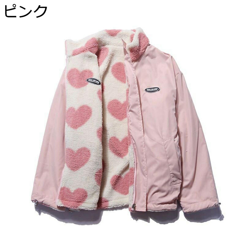 エビスEVISU ボアフリースジャケット ピンク エビスEVISU ボアフリース