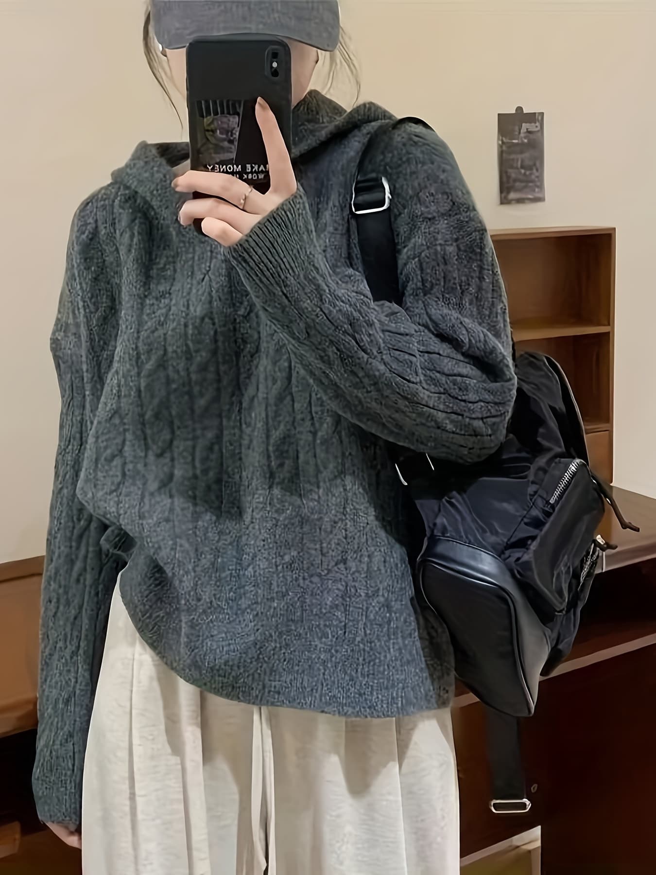 【ケーブル編み】 ニットパーカー レディース セーター フード付き プルオーバー トップス ゆるニット ケーブルニット 縄編み ビッグシルエット オーバーサイズ ゆったり 韓国ファッション レトロ 抜け感 大人可愛い カジュアル 体型カバー 着痩せ 二の腕カバー