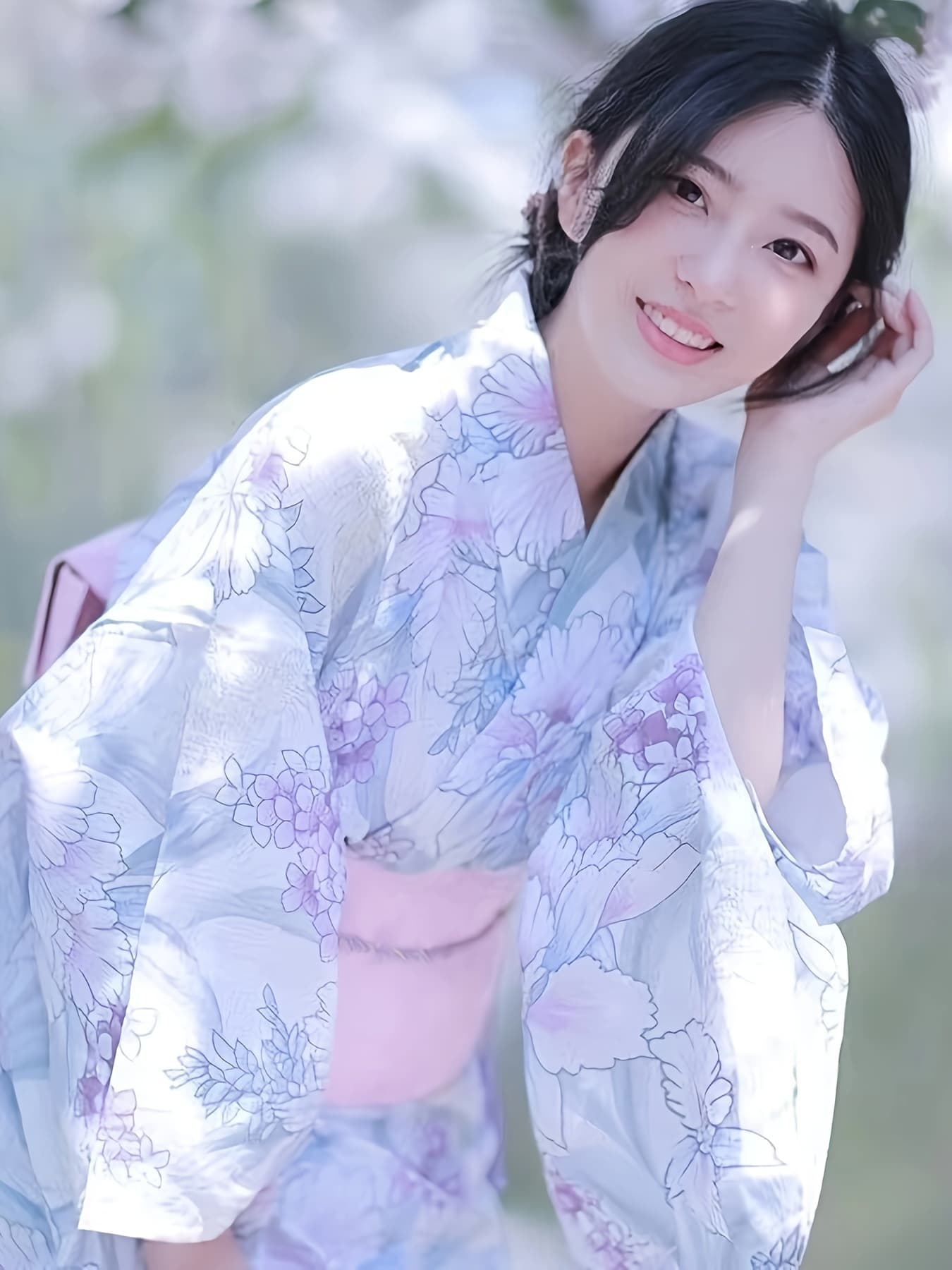 浴衣 セット レディース 3点セット 帯 扇子 リボン 和装 着物風 花柄 大柄 レトロ モダン ゆかた きもの 浴衣セット 女性用 夏祭り 花火大会 お祭り イベント コスプレ 衣装 清楚 大人可愛い フェミニン 10代 20代 30代 40代 簡単着付け 涼しい 洗える 体型カバー 水色