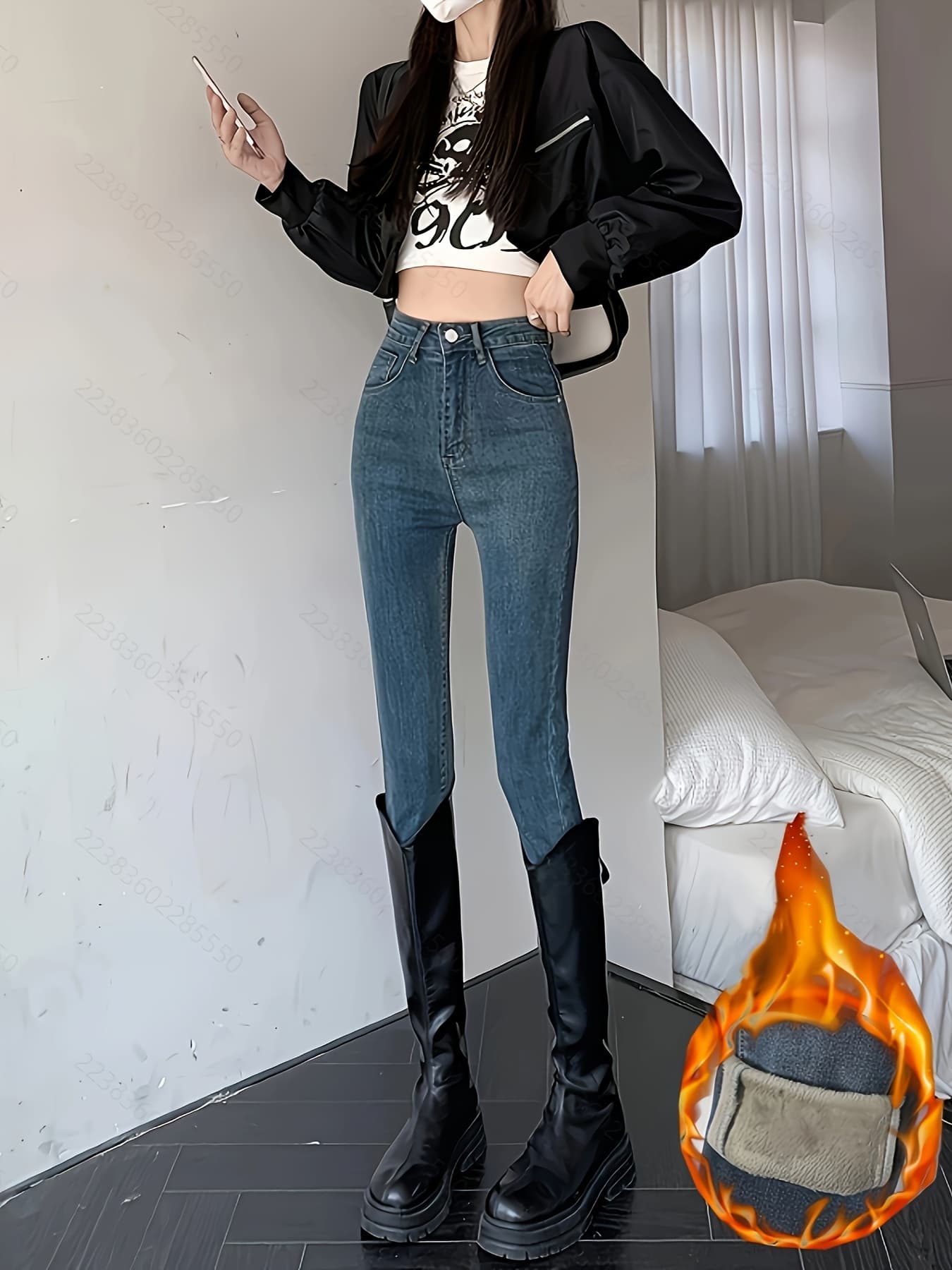 【暖か美脚】裏起毛デニムパンツ レディース スキニーパンツ ハイウエスト ジーンズ ズボン ジーパン ストレッチ 伸縮 神パンツ 美脚 着痩せ 細見え ヒップアップ 体型カバー 暖かい 防寒 冷え性対策 冬 春 秋 レギパン ボトムス ヴィンテージ風 カジュアル 20代 30代