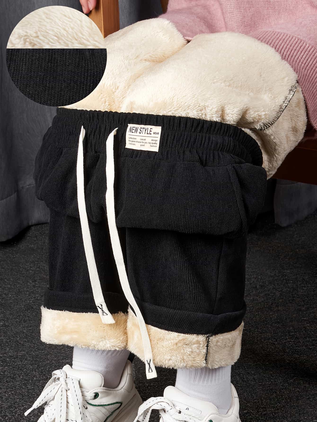【極暖 裏起毛】コーデュロイパンツ レディース ワイドパンツ ボトムス ズボン ロングパンツ 裏ボア 厚手 ウエストゴム ドロスト ストレート ゆったり 体型カバー 着痩せ 防寒 暖か 暖かい 冬 秋冬 部屋着 ルームウェア ワンマイルウェア カジュアル あったかパンツ