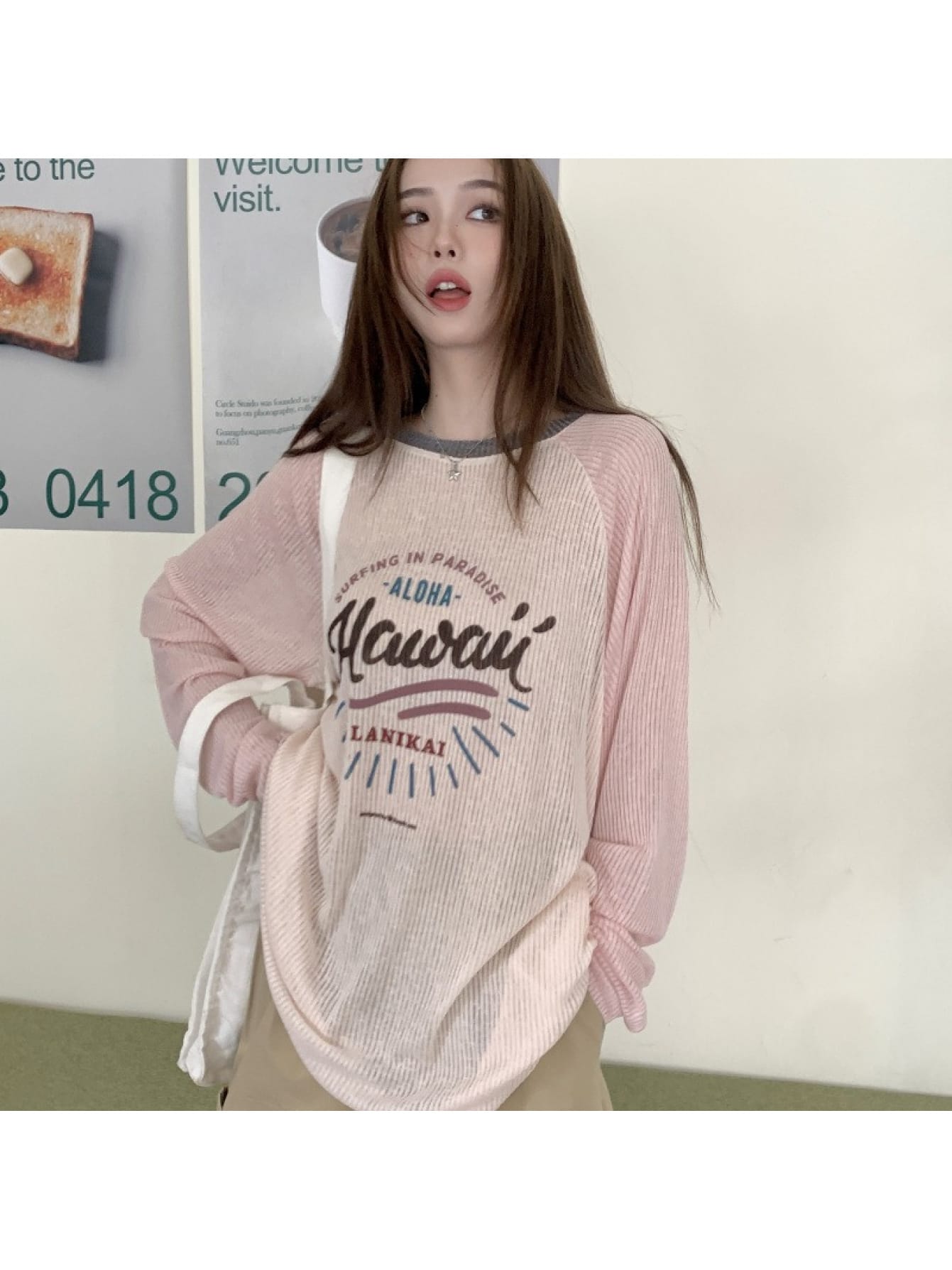 カットソー レディース 長袖 Tシャツ レース インナー タイト スリム ウエストマーク ロンT トップス 無地 グレー 伸縮性 ストレッチ 着痩せ 細見え くびれ 鎖骨見え 春 秋 冬 重ね着 レイヤード カジュアル きれいめ 大人可愛い セクシー