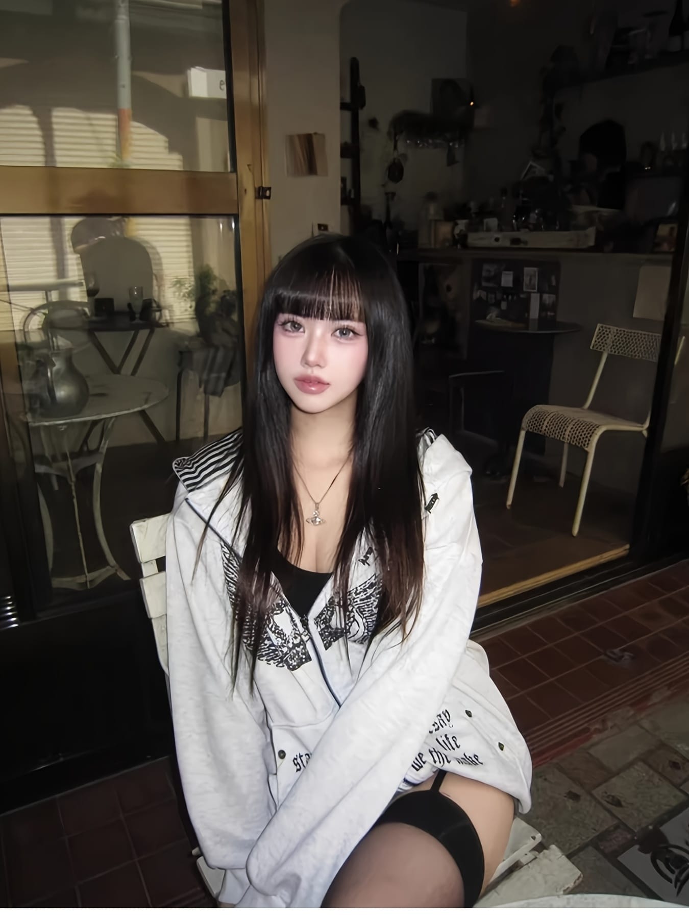 【ヴィンテージ風】パーカー レディース ジップアップ スウェット トップス 長袖 羽織り オーバーサイズ ビッグシルエット ゆったり アメカジ ストリート Y2K 地雷系 パンク ロック プリント 翼 ロゴ 英字 体型カバー 着痩せ 二の腕カバー お尻隠れる 春 秋 冬